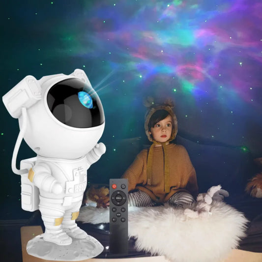 Proiector LED În Formă De Astronaut Cu Proiecție De Stele Și Galaxii